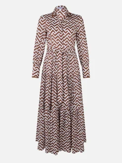 Baumwollkleid für Damen mit Zickzack-Print, Jensen