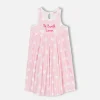 Baumwollkleid Masha für Mädchen mit Print und „I love St Barth“-Stickerei