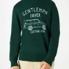 Baumwoll-Sweatshirt mit „Gentleman Driver Cortina“-Schriftzug