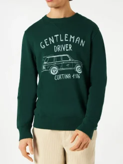 Baumwoll-Sweatshirt mit „Gentleman Driver Cortina“-Schriftzug