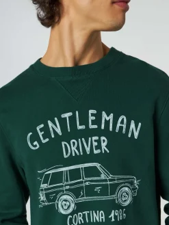 Baumwoll-Sweatshirt mit „Gentleman Driver Cortina“-Schriftzug