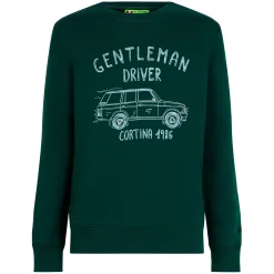 Baumwoll-Sweatshirt mit „Gentleman Driver Cortina“-Schriftzug