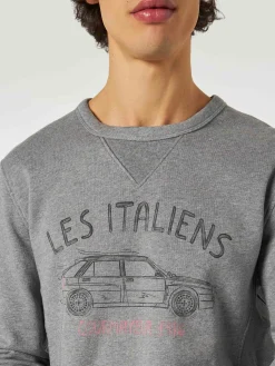 Baumwoll-Sweatshirt mit Les Italiens-Aufdruck