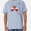 Baumwoll-T-Shirt für Herren mit Britto-Brillen-Aufdruck und Stickerei | ©BRITTO SPECIAL EDITION