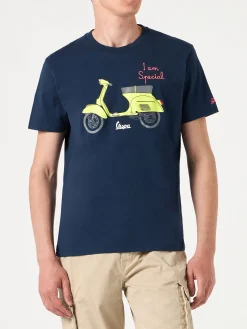 Baumwoll-T-Shirt für Herren mit Vespa-Aufdruck und Stickerei | VESPA SPECIAL EDITION