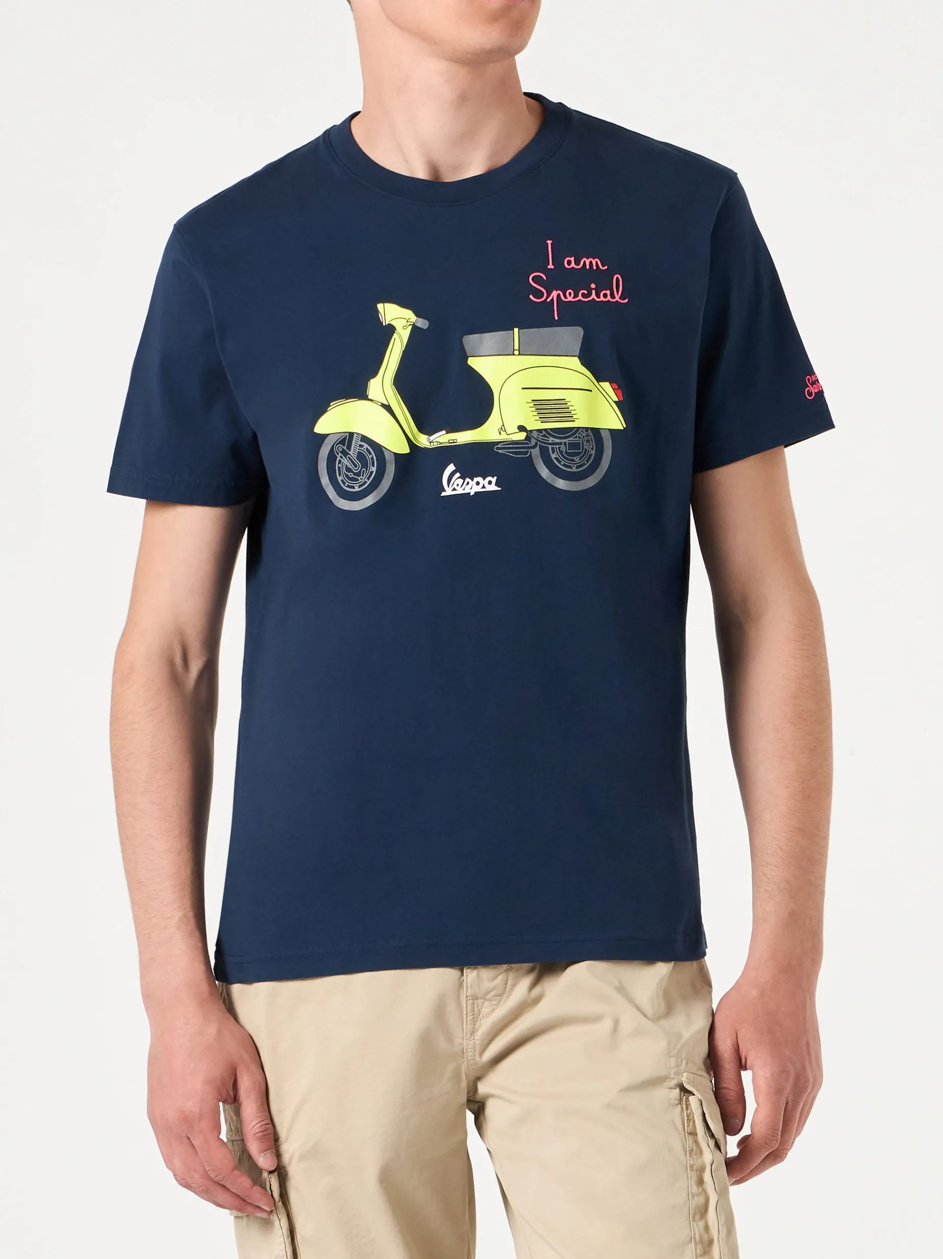 Baumwoll-T-Shirt für Herren mit Vespa-Aufdruck und Stickerei | VESPA SPECIAL EDITION