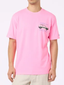 Baumwoll-T-Shirt für Herren mit Panda-Aufdruck und Stickerei | FIAT PANDA SPECIAL EDITION
