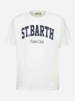 Baumwoll-T-Shirt für Herren mit platziertem St. Barth Padel Club-Aufdruck