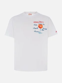 Baumwoll-T-Shirt für Herren mit Aperol-Spritz-Aufdruck und Stickerei | APEROL SPECIAL EDITION