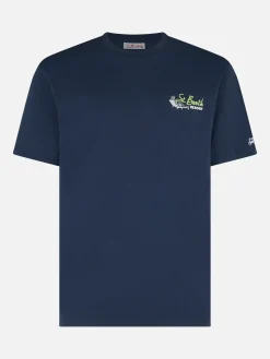 Baumwoll-T-Shirt für Herren mit platziertem St. Barth Resort-Aufdruck