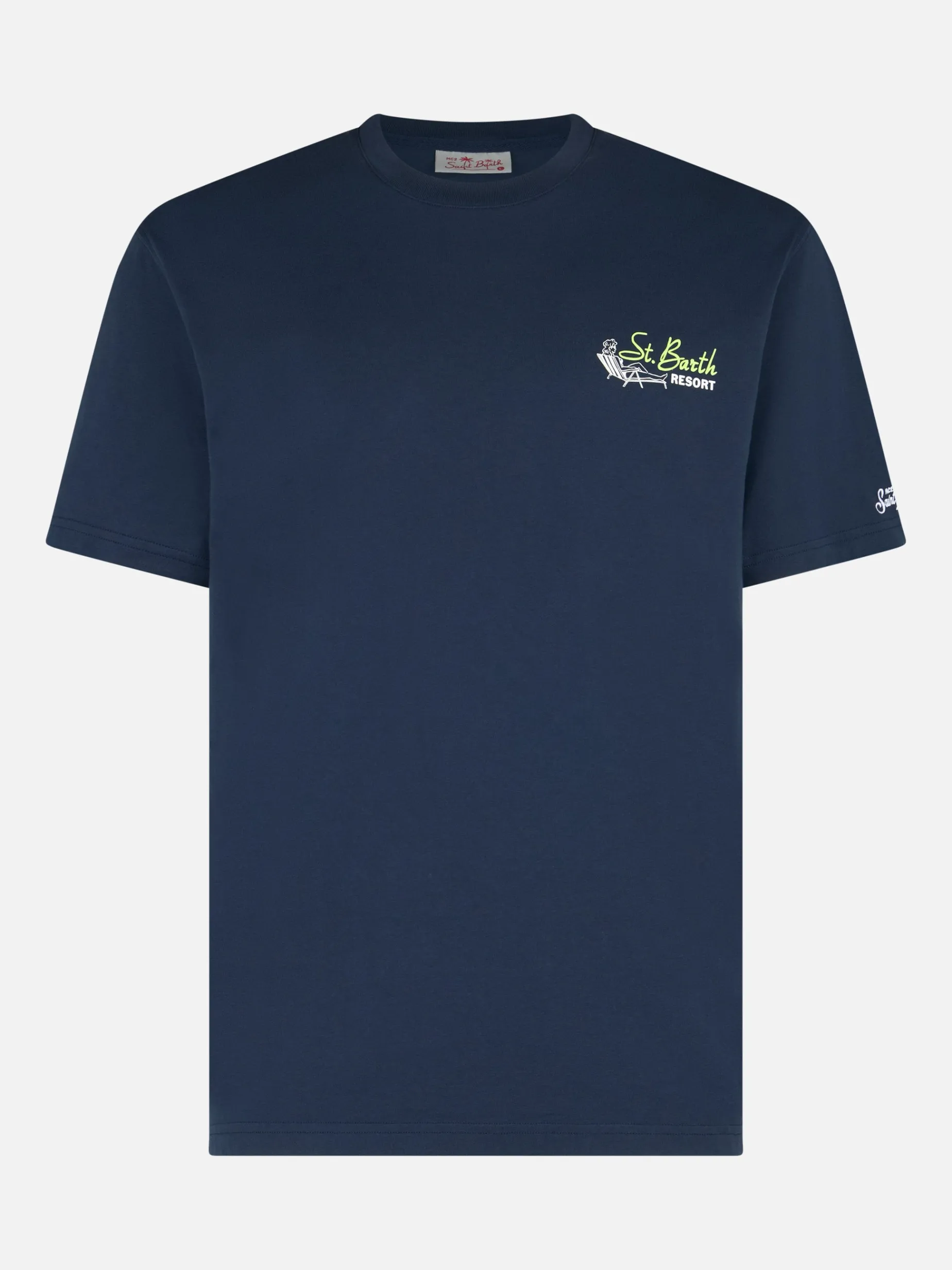 Baumwoll-T-Shirt für Herren mit platziertem St. Barth Resort-Aufdruck