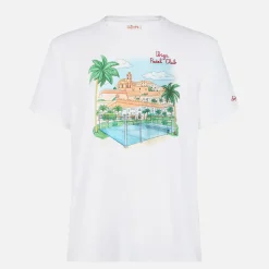 Baumwoll-T-Shirt für Herren mit Ibiza Padel Club-Stickerei