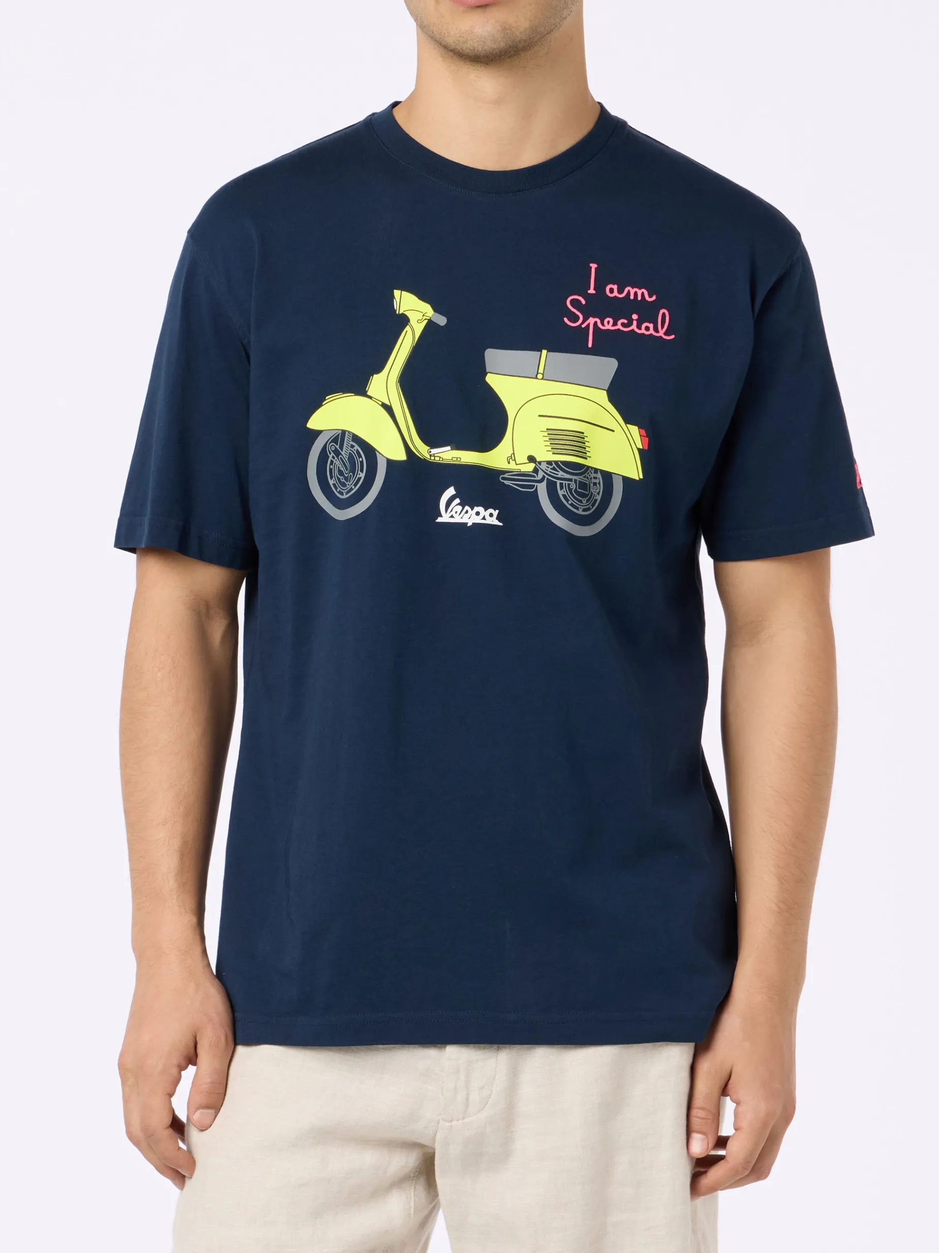 Baumwoll-T-Shirt für Herren mit Vespa-Aufdruck und Stickerei | VESPA SPECIAL EDITION