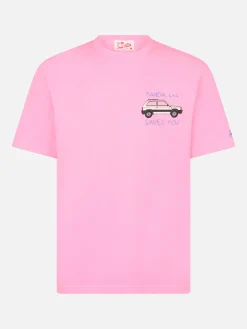 Baumwoll-T-Shirt für Herren mit Panda-Aufdruck und Stickerei | FIAT PANDA SPECIAL EDITION