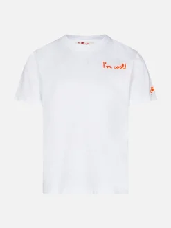 Baumwoll-T-Shirt für Jungen mit „I'm cool“-Stickerei vorne und Snoopy auf der Rückseite | PEANUTS™ SONDEREDITION