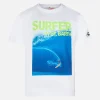 Baumwoll-T-Shirt für Jungen mit „Surfer in St. Barth“-Aufdruck