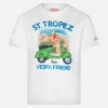 Baumwoll-T-Shirt für Jungen mit St. Tropez Vespa-Aufdruck | VESPA® SONDEREDITION
