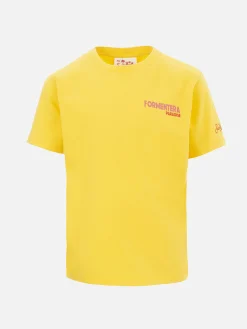 Baumwoll-T-Shirt für Jungen mit Formentera-Postkartendruck