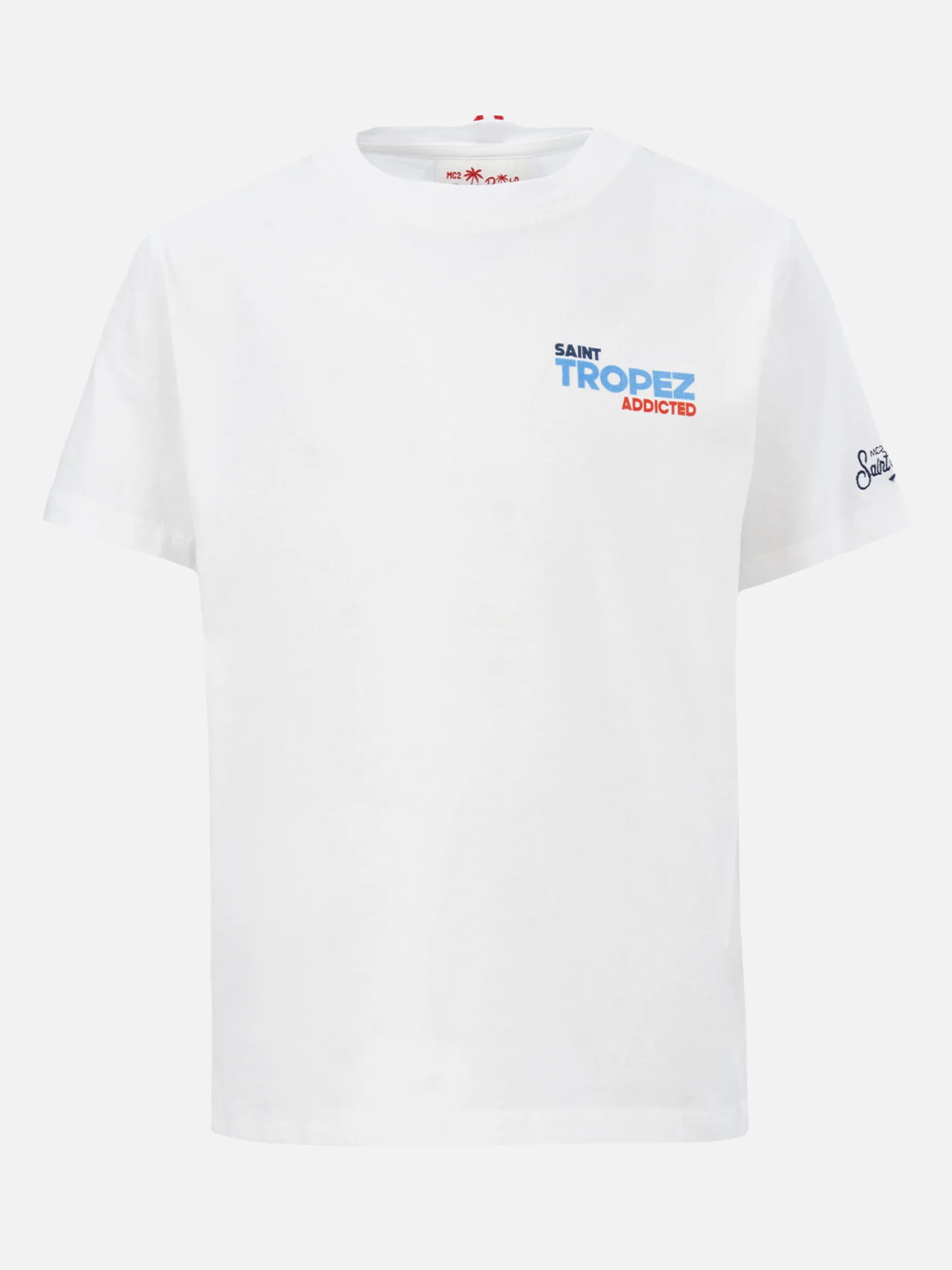 Baumwoll-T-Shirt für Jungen mit „Saint Tropez Addicted Postcard“-Aufdruck