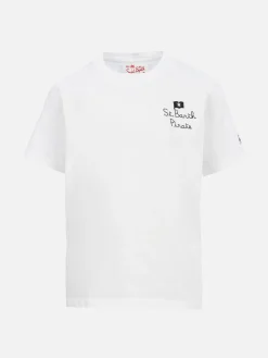 Baumwoll-T-Shirt für Jungen mit Snoopy-Aufdruck und St.-Barth-Piraten-Stickerei | SNOOPY PEANUTS SONDEREDITION