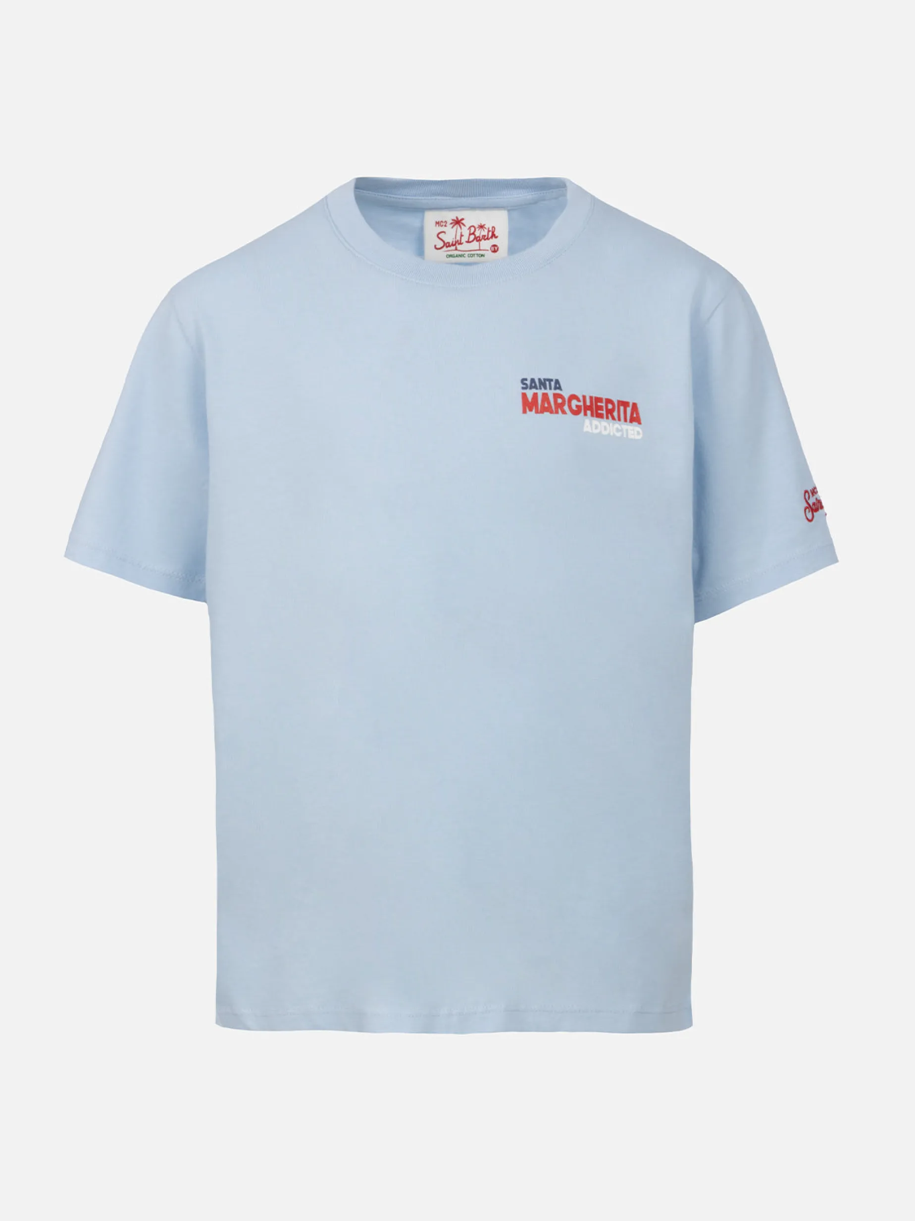 Baumwoll-T-Shirt für Jungen mit Santa-Margherita-Süchtigem-Postkarten-Aufdruck