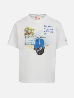 Baumwoll-T-Shirt für Jungen mit Vespa-Aufdruck und Stickerei | VESPA-SONDEREDITION