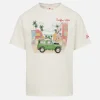 Baumwoll-T-Shirt für Jungen mit platziertem „Venice“-Aufdruck und Surfin USA-Stickerei