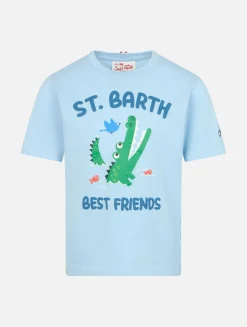 Baumwoll-T-Shirt für Jungen mit Kroko-Print „Beste Freunde“ von St. Barth