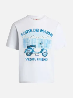 Baumwoll-T-Shirt für Jungen mit Vespa Forte dei Marmi Friends-Aufdruck | VESPA SPECIAL EDITION