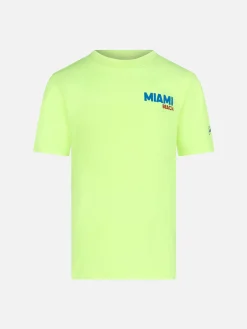 Baumwoll-T-Shirt für Jungen mit Miami Beach-Postkartendruck