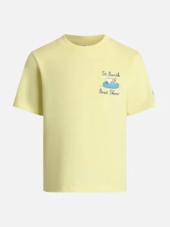 Baumwoll-T-Shirt für Jungen mit Snoopy-Aufdruck und St. Barth Boat Show-Stickerei | SNOOPY PEANUTS SONDEREDITION