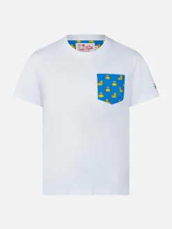 Baumwoll-T-Shirt für Jungen mit bedruckter Tasche