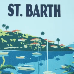 Baumwoll-T-Shirt für Jungen mit St. Barth-Postkartendruck