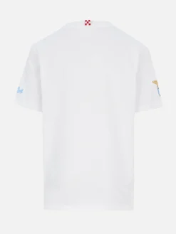 Baumwoll-T-Shirt für Jungen mit Di Padre in Figlio-Stickerei | SS LAZIO SONDEREDITION