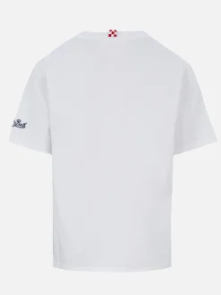 Baumwoll-T-Shirt für Jungen mit St. Barth Vespa Friends-Aufdruck | VESPA SPECIAL EDITION