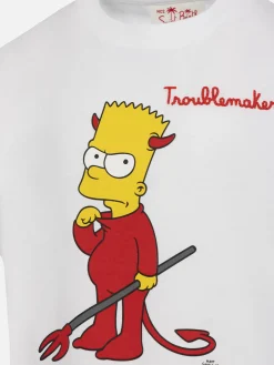 Baumwoll-T-Shirt für Jungen mit Bart-Aufdruck und Stickerei | DIE SIMPSON-SONDERAUSGABE