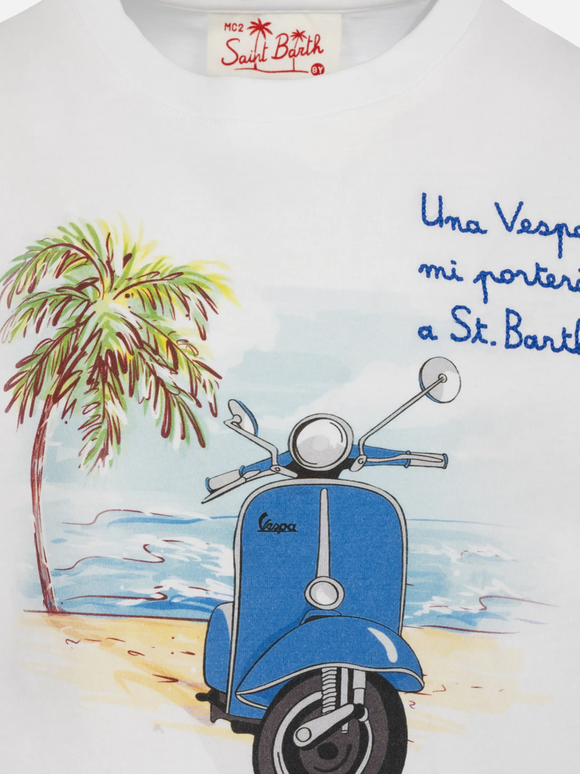 Baumwoll-T-Shirt für Jungen mit Vespa-Aufdruck und Stickerei | VESPA-SONDEREDITION