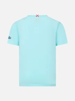 Baumwoll-T-Shirt für Jungen mit St. Barth-Postkartendruck