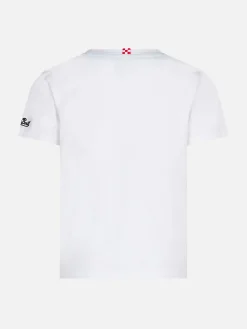 Baumwoll-T-Shirt für Jungen mit grüner Bandana-Tasche