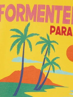 Baumwoll-T-Shirt für Jungen mit Formentera-Postkartendruck