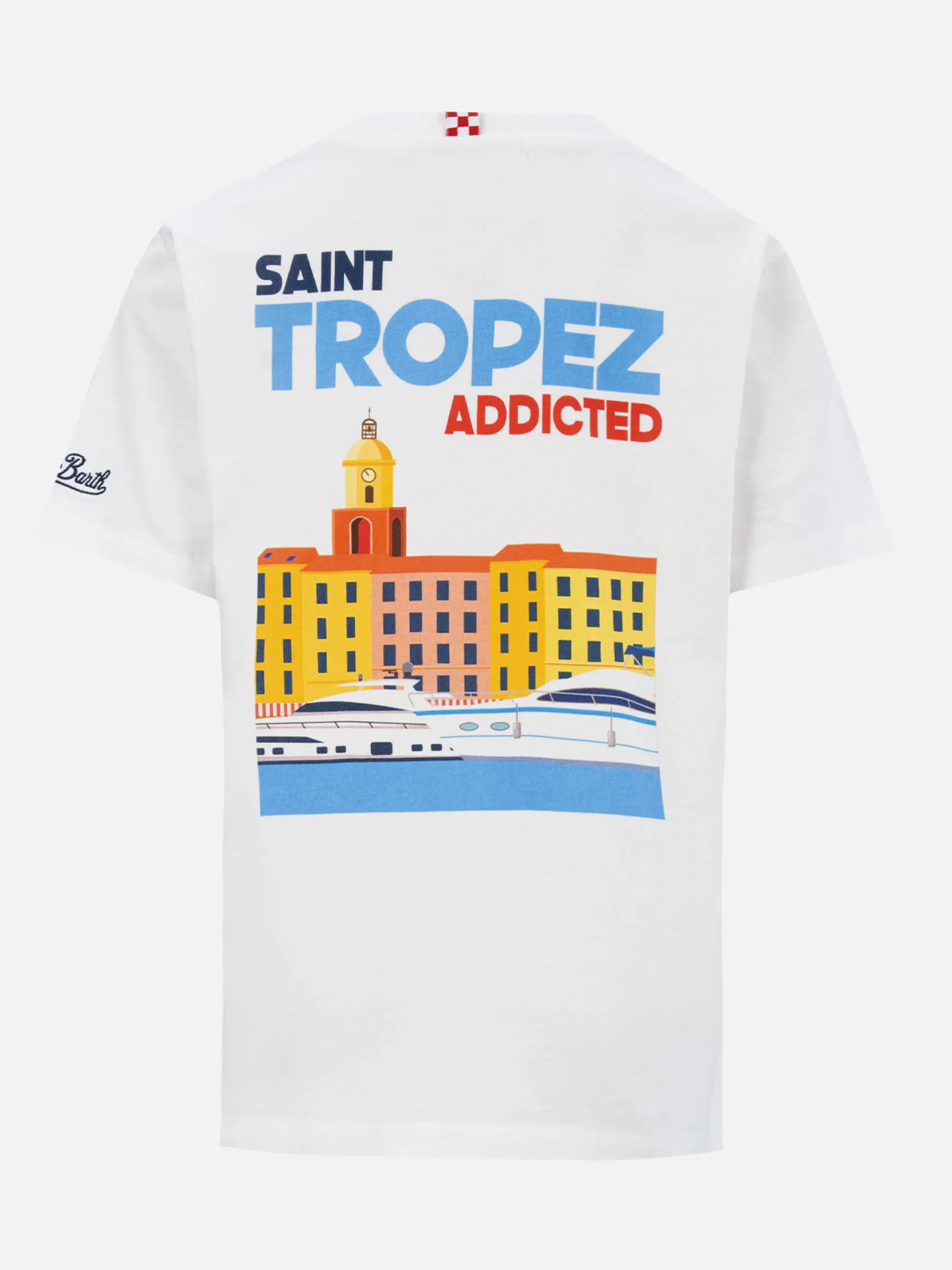 Baumwoll-T-Shirt für Jungen mit „Saint Tropez Addicted Postcard“-Aufdruck