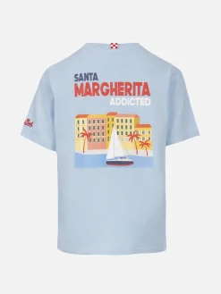 Baumwoll-T-Shirt für Jungen mit Santa-Margherita-Süchtigem-Postkarten-Aufdruck