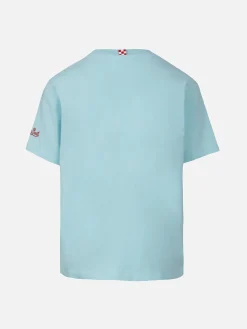 Baumwoll-T-Shirt für Jungen mit Snoopy-Aufdruck und St. Barth is cool-Stickerei | SNOOPY PEANUTS SONDEREDITION
