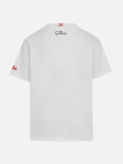 Baumwoll-T-Shirt für Jungen mit Bart-Aufdruck und Stickerei | DIE SIMPSON-SONDERAUSGABE