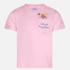 Baumwoll-T-Shirt für Mädchen mit St. Barth Happy Island-Stickerei