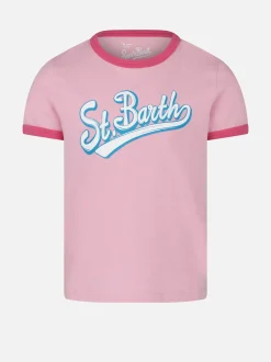Baumwoll-T-Shirt für Mädchen mit St. Barth-Aufdruck