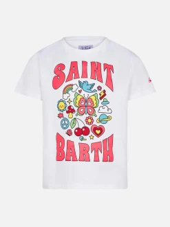 Baumwoll-T-Shirt für Mädchen mit Saint-Barth-Aufdruck