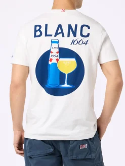 Baumwoll-T-Shirt mit Blanc 1664-Aufdruck und Stickerei | Blanc 1664 Special Edition