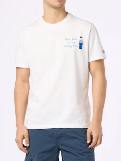 Baumwoll-T-Shirt mit Blanc 1664-Aufdruck und Stickerei | Blanc 1664 Special Edition