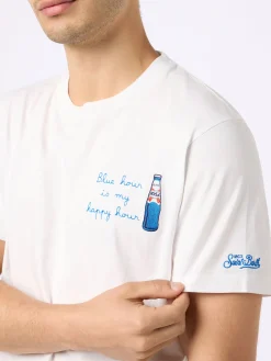 Baumwoll-T-Shirt mit Blanc 1664-Aufdruck und Stickerei | Blanc 1664 Special Edition